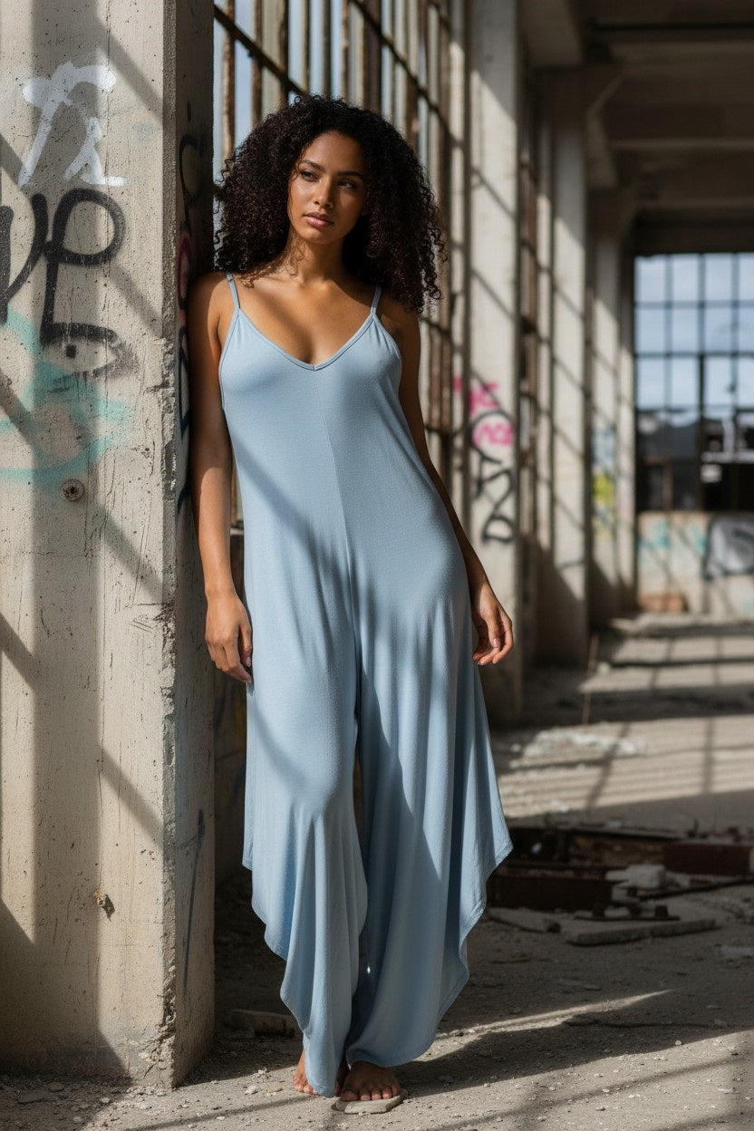 Jumpsuit 36-40 hellblau