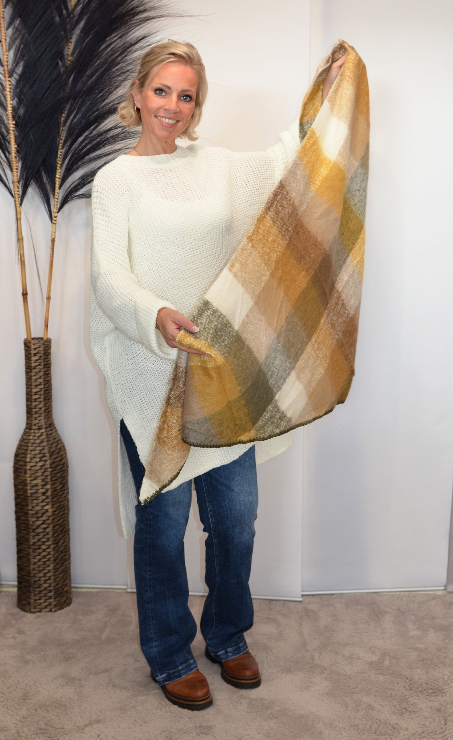 Dreiecks Tuch camel