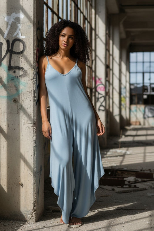 Jumpsuit 36-40 hellblau