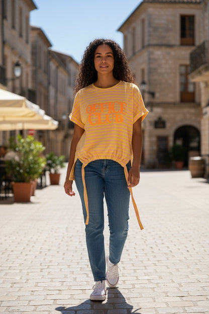 Shirt Streifenlook orange