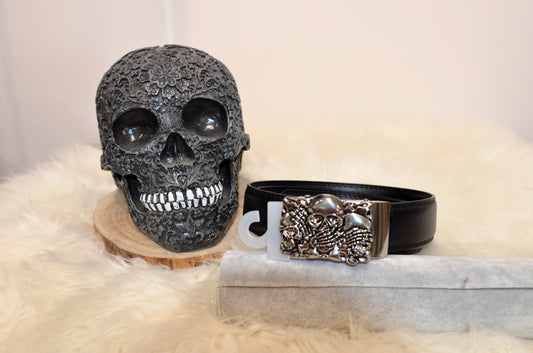 Skullgürtel schwarz