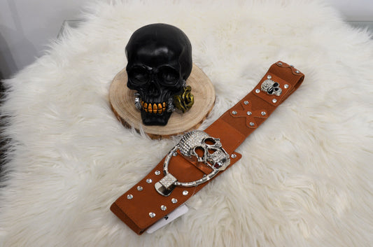 Skull Gürtel Andy camel