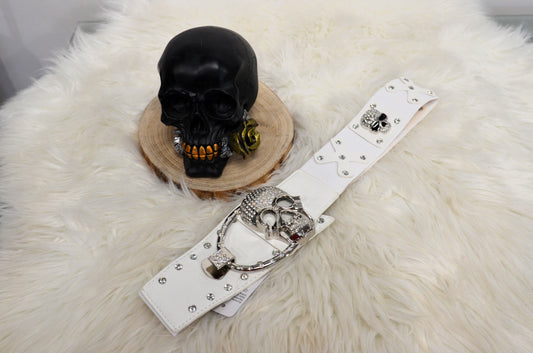 Skull Gürtel Andy weiss