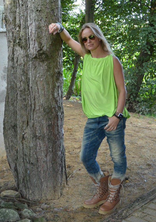 Binde Blusen Top " Jenny " Farbe Apfel