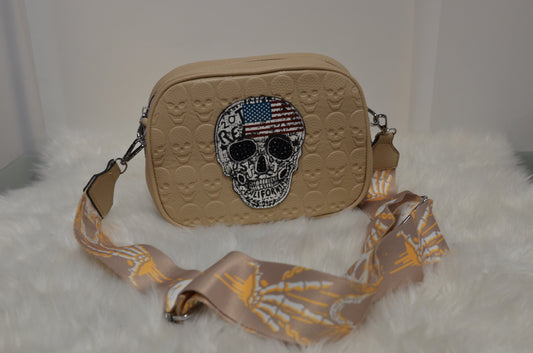 Tasche Skull schlamm