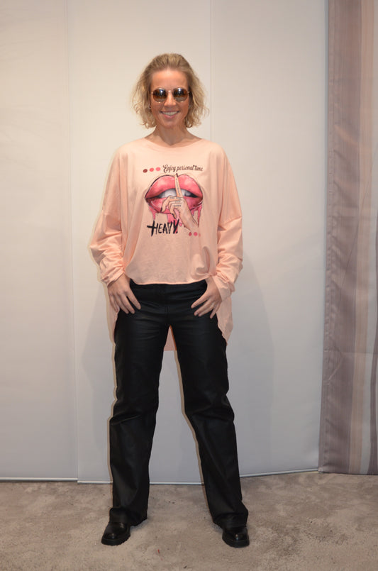 Shirt Kiss lachs  Gr 44-48