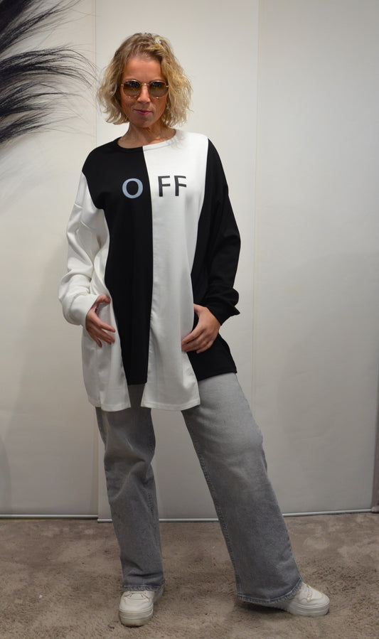 Sweatshirt " Off Schwarz " 38-46