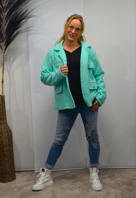 Boucle Jacke Abigal mint