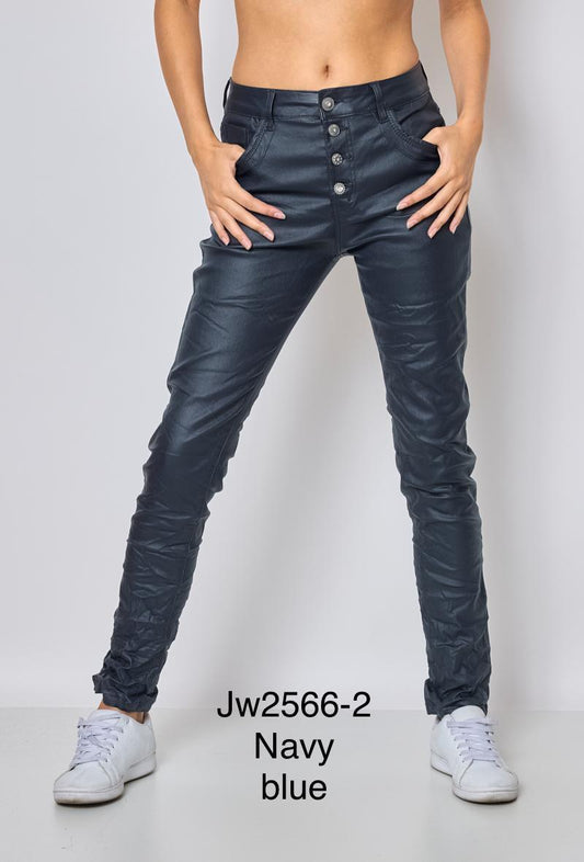 Jeans Lederlook S und XL